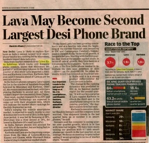 Lava may become second largest local smartphone brand